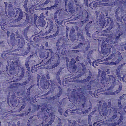 4 Squared Leaves-Thistle by Island Batik