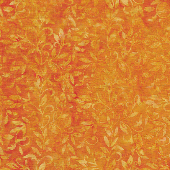 Honeycomb Vine-Orange Cheddar 112204270 Island Batik