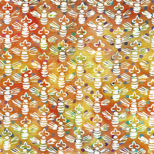 Honeycomb Queen Bee - Orange Island Batik