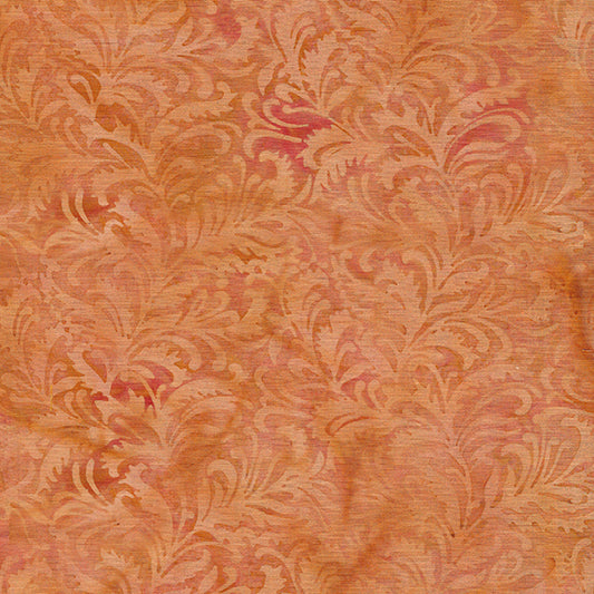 Flourish Vertical Vine-Orange Marmalade 112209256 / Island Batik