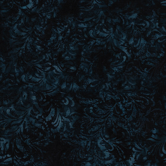 Midnight Glow Vertical Vine-Blue Storm112209590 / Island Batik