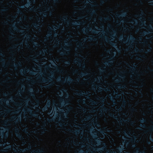 Midnight Glow Vertical Vine-Blue Storm112209590 / Island Batik
