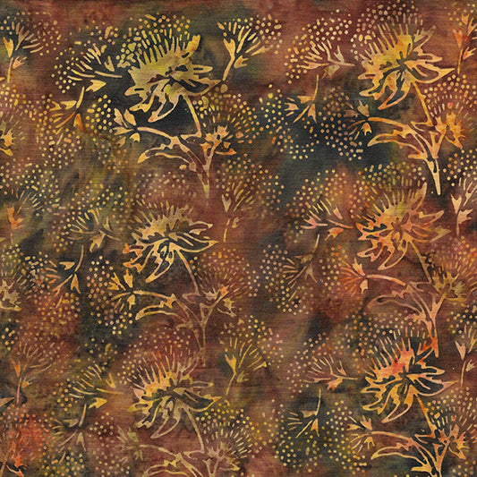 Earthly Green - 112323075 / Floral Herb-Brown Russet