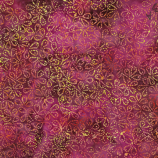 Buds and Blooms - Floral Dot-Red Cranberry