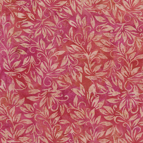 Morris Tiles - Small Leaf-Orange Flame