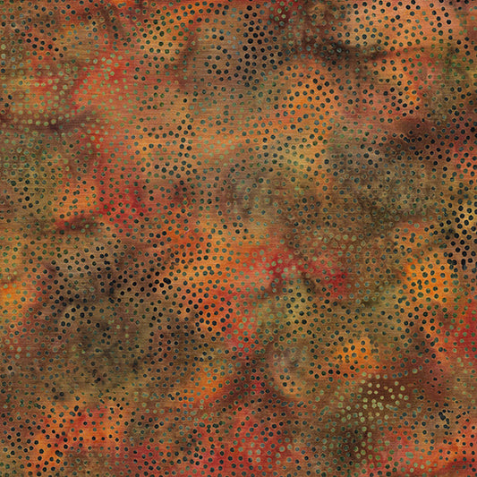 Earthly Green - 112355886 Paisley Dot-Multi Red Brown