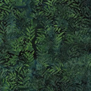 Flowing Meadow - Small Leaves with Dots Teal Seaweed