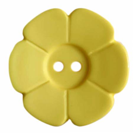 Yellow Flower Button 28mm