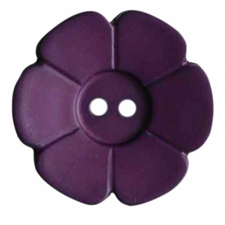 Purple Flower Button 28mm Size: 1-1/8in