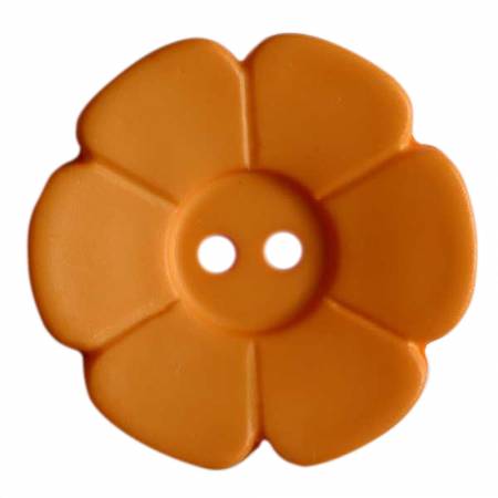 Orange Flower Button 28mm