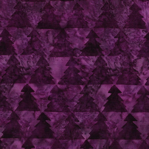 Triangle Tree -Vino - Plum Pudding by Island Batik
