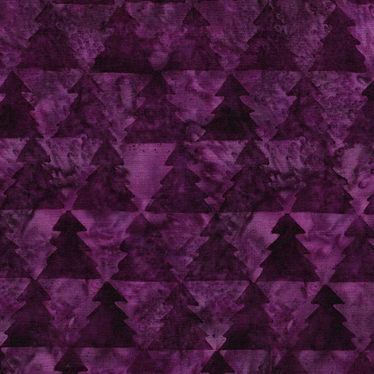 Triangle Tree -Vino - Plum Pudding by Island Batik