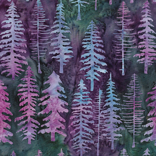 Realistic Tree-Dark Opal - Plum Pudding by Island Batik