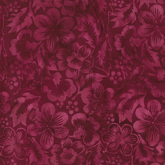 Woodblock Bouquets - Mixed Floral-Magenta 122158340