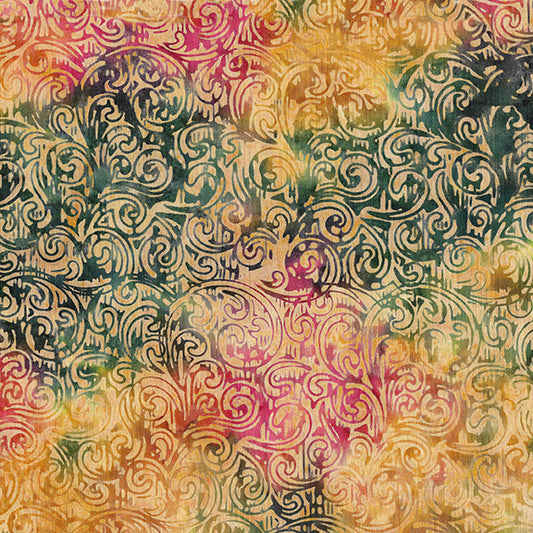 Woodblock Bouquets - Swirl Woodblock-Beaujolais  122159900