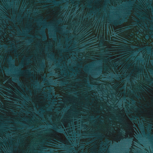 Pine Leaves Cone-Teal Ravine 122219999 / Island Batik