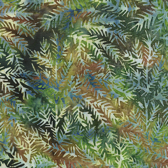 Maple Island  - 122224835 / Sprig-Multi Green Brown Pinecone