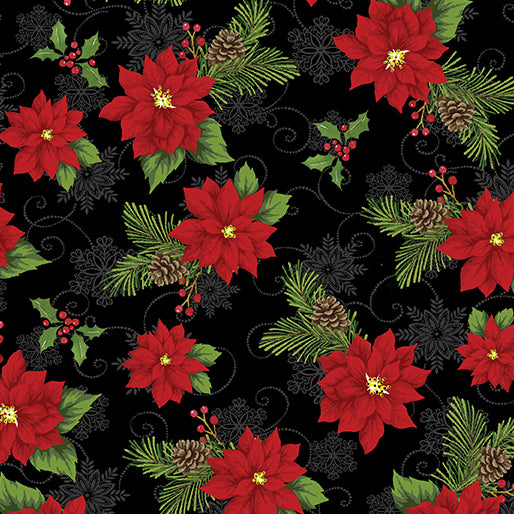Joyful Poinsettia  - Black