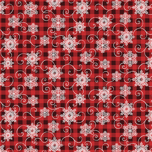 Joy Of The Season Plaid Snowflake Red