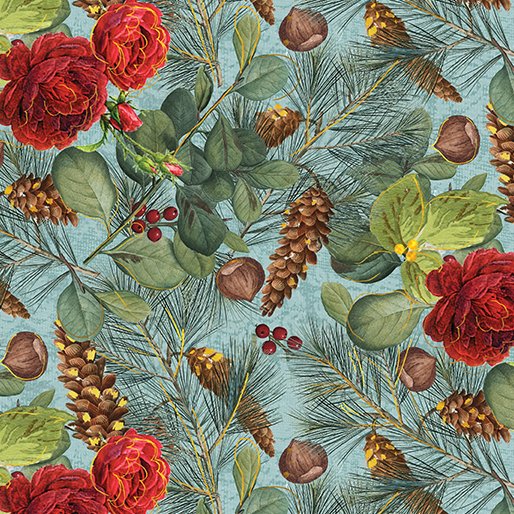Christmas Magic - Botanical Magic Turq/Multi
