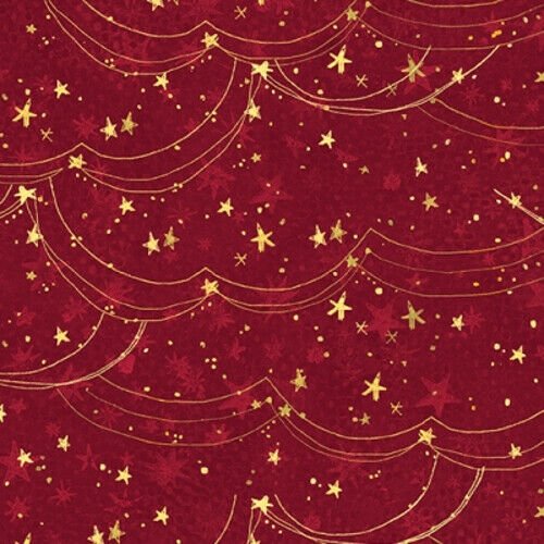 Christmas Magic - Stars Dk Red