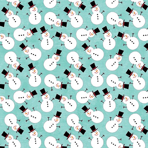 A Cozy Winter - Turquoise Snowman