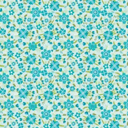Secret Garden Garland Teal 13694-54