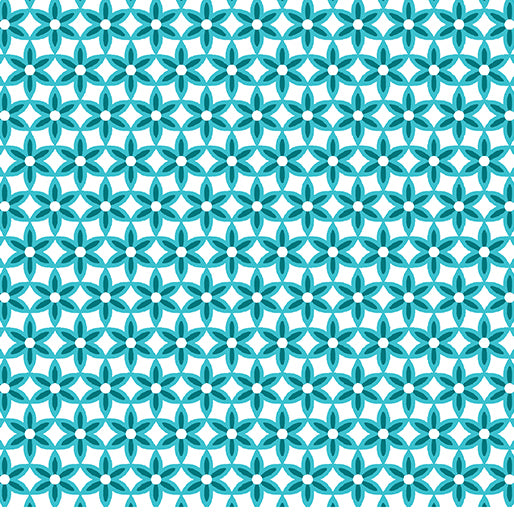 Secret Garden Star Flower Teal 13696-54