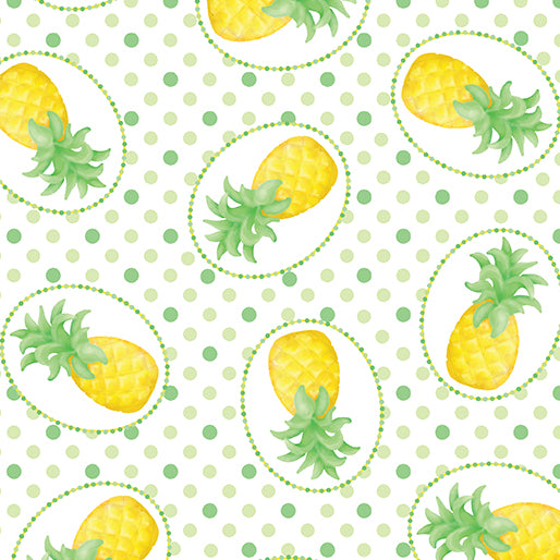 Flamingal Pals - Pineapple Paradise White