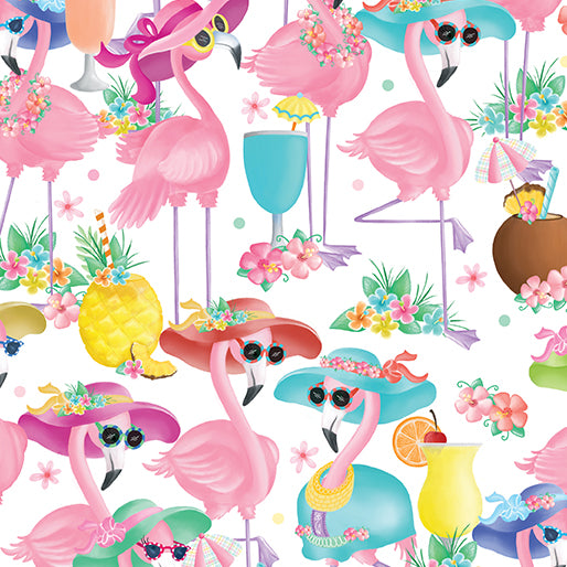 Flamingal Pals - Fun White