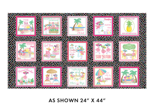 Flamingal Pals - Boxes Black Panel