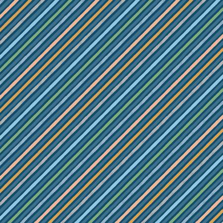 Baby Dino Comfort Flannel - Little Stripes Navy