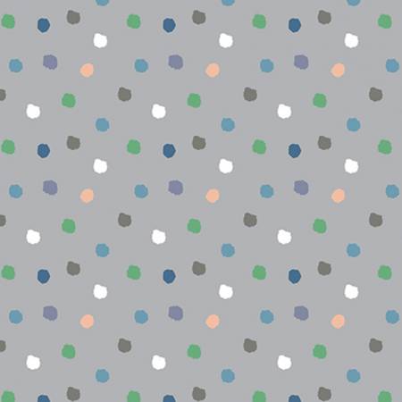 Baby Dino Comfort Flannel - Dino Spots Gray