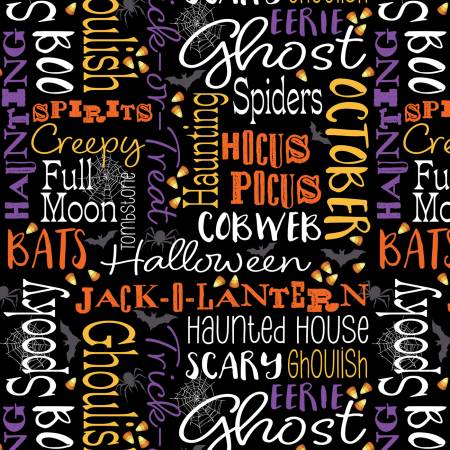 Ghostly Soiree - Ghostly Words Black
