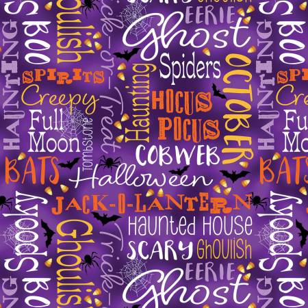 Ghostly Soiree - Ghostly Words Purple