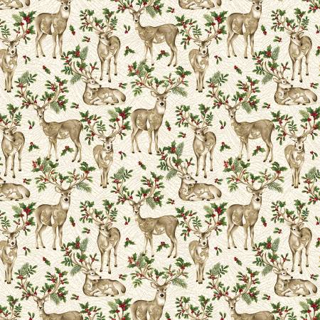 Winter in the Pines - Graceful Deer Cream/Multi