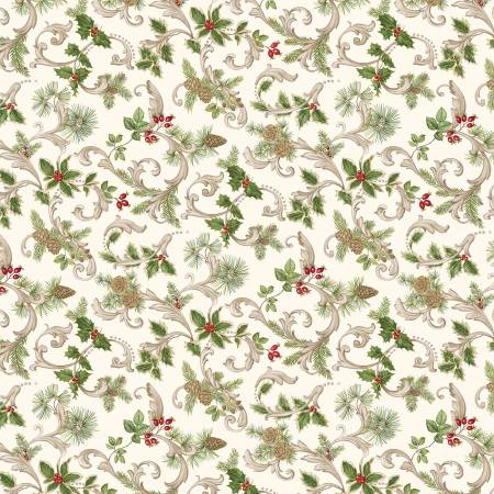 Winter in the Pines - Magic Scroll Pine Cream/Multi