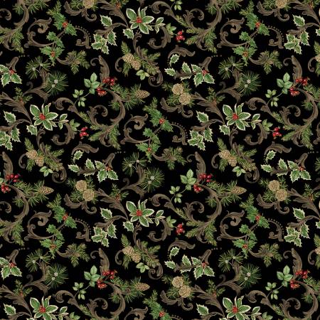 Winter in the Pines - Magic Scroll Pine Black/Multi
