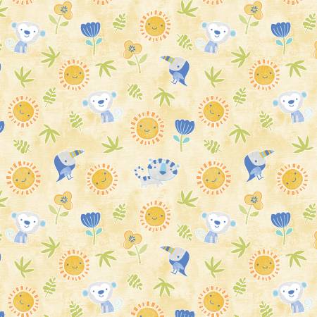 Chalk Baby Flannel - Chalk Sunshine Toss Lt.Yellow Flannel