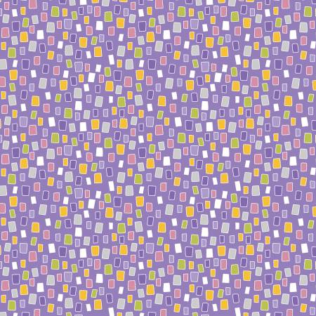 Chalk Baby Flannel - Playful Shapes Purple Flannel