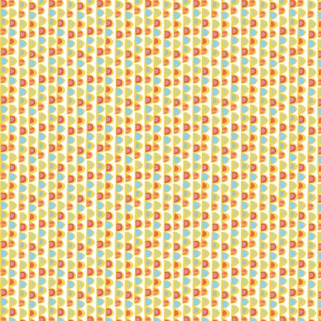 Garden Cats - Scalloped Stripe Yellow/Multi