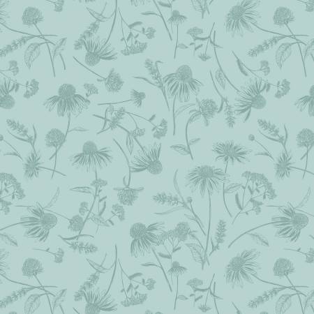Bee Haven - Coneflower Tonal Light Teal