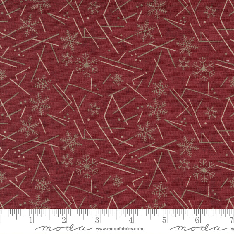 Warm Winter Wishes Deep Red by Moda