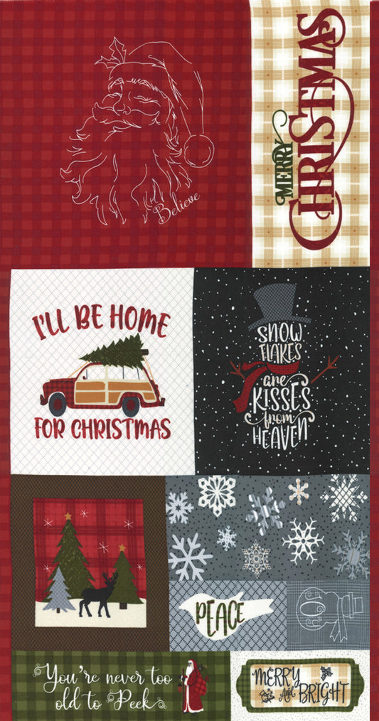 Yuletide Gatherings Flannel by Moda - 24" Panel Cut