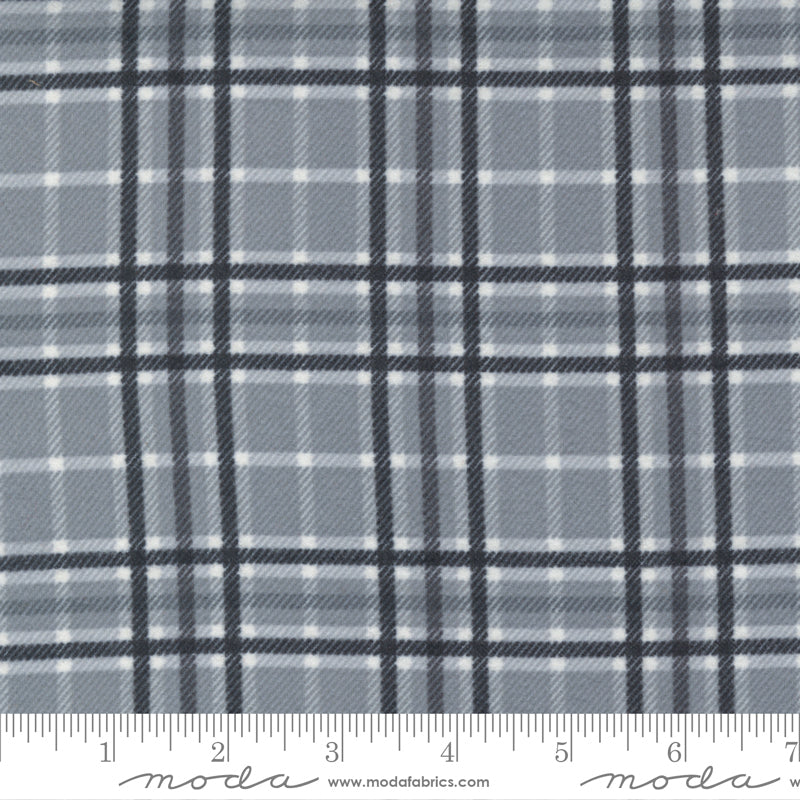 Yuletide Gatherings Flannel Smoke Snow by Moda