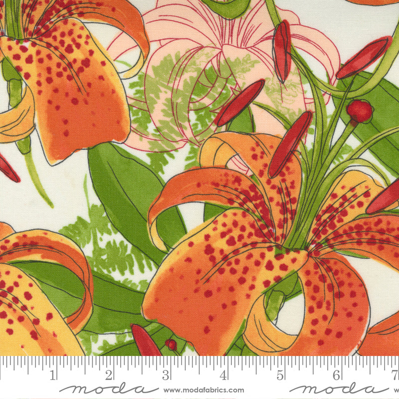 Carolina Lilies Cream by Moda
