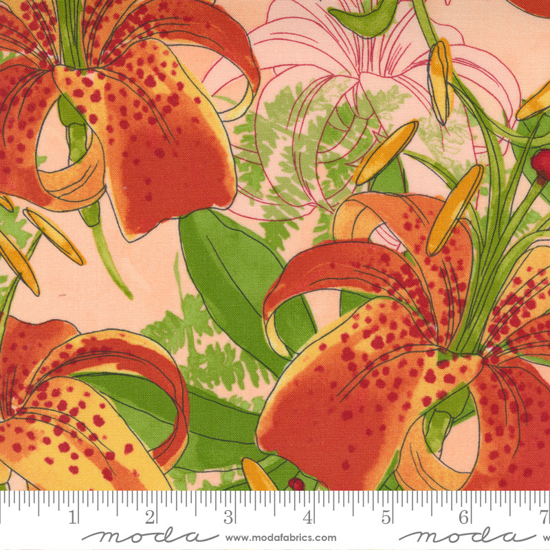 Carolina Lilies Peach by Moda