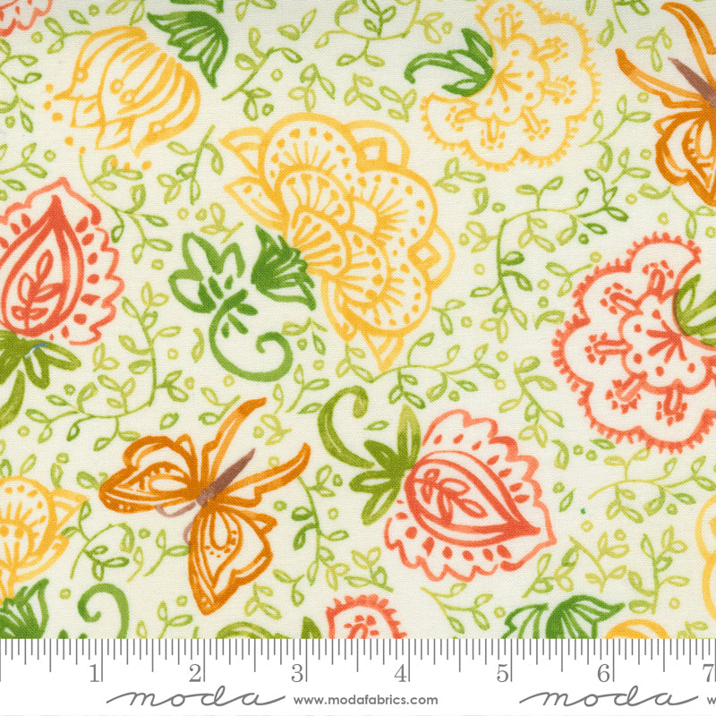 Carolina Lilies Cream by Moda