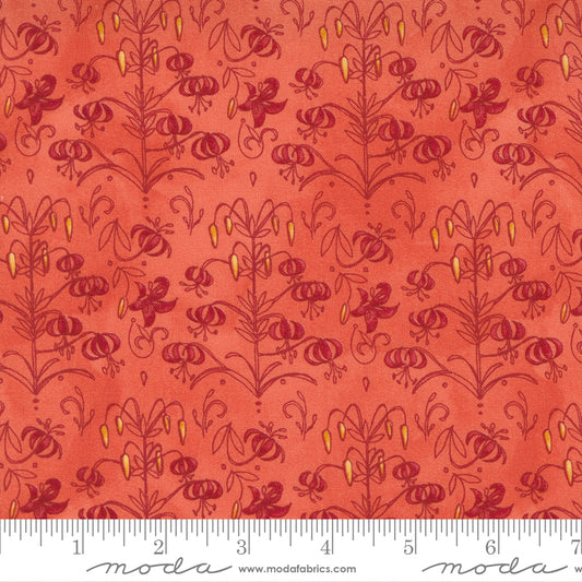 Carolina Lilies Coral by Moda