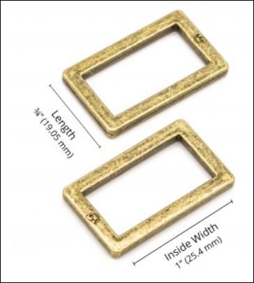Two - 1" Flat Rectangle Rings
